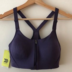 All In Motion Target High Support Front Zip Sports Bra Women’s Purple 34B